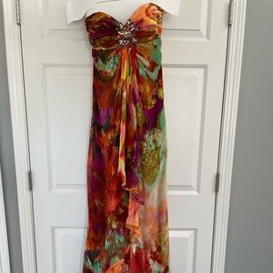 Cache gown, size 2. Worn once and dry cleaned after. Excellent condition.